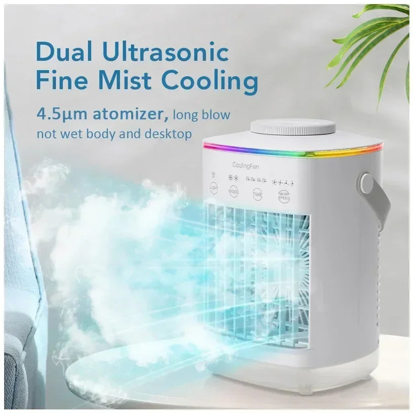Desktop Air Conditioner Fan Small Air Cooling Machine Small Air Conditioner Household Water Cooling Summer Dormitory Artifac Car