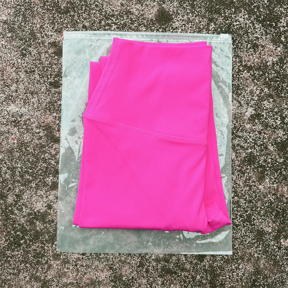 Solid Color High Waist Yoga Legging soft Back Waist Pocket Women Sport Pant Tight ButterAthletic Gym Comprehensive Training Jog