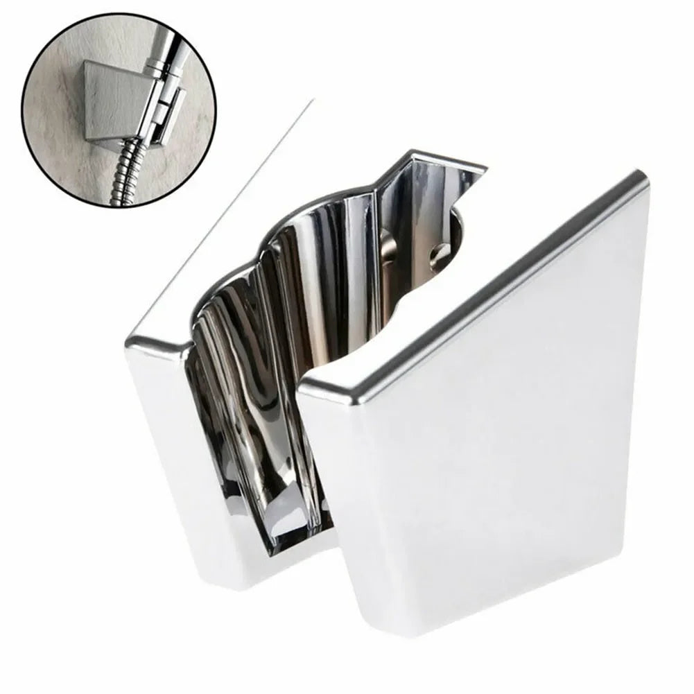 Adjustable Bathroom Shower Handset Holder Head Chrome Wall Mount Shower Mounting Brackets Silver Bathroom Accessories