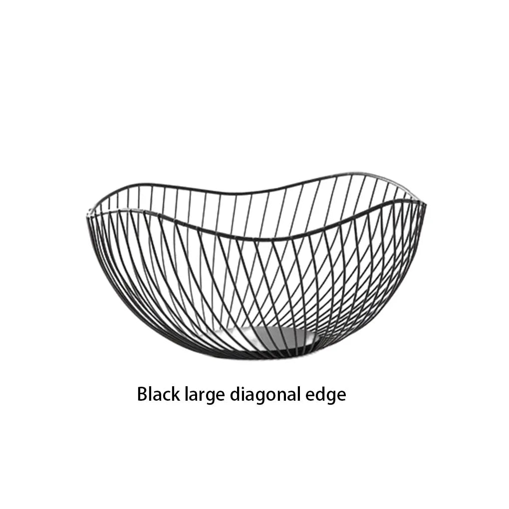 Metal Fruit Baskets Exquisite Appearance Sturdy And Durable Multifunctional Large Capacity Open Wire gold Straight large