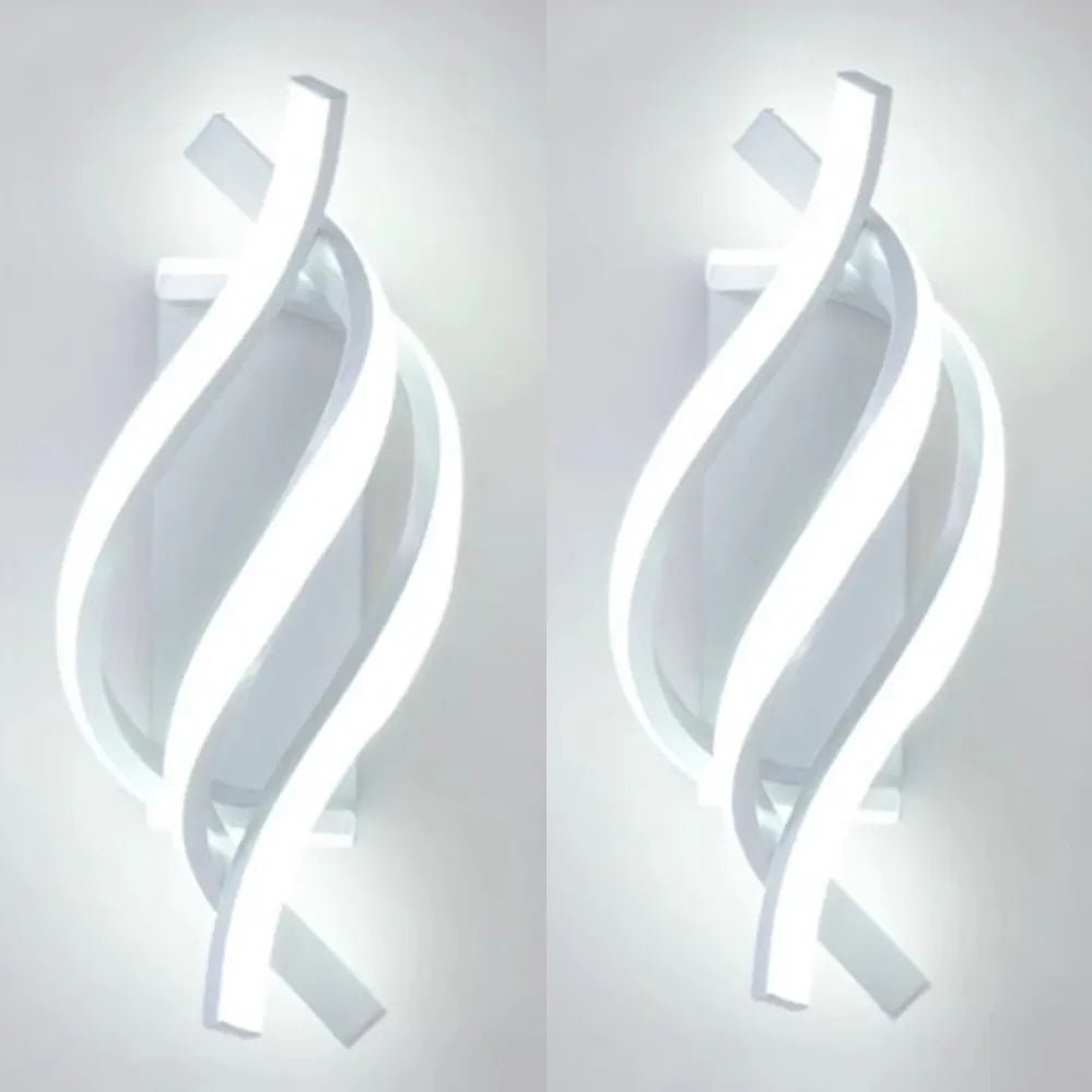 Modern LED Wall Lamp Home Line Decoration Wall Lamp Living Room Background Wall Bedroom Headboard Black White Lighting Lustre