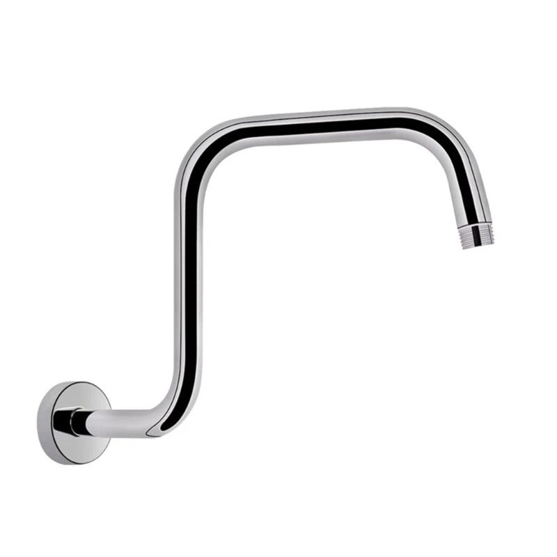 Shower Head Extension Arm, Gooseneck Risers with Flanges, High Rise Showerhead Extension Pipe for Bathroom Upgrades, 13in