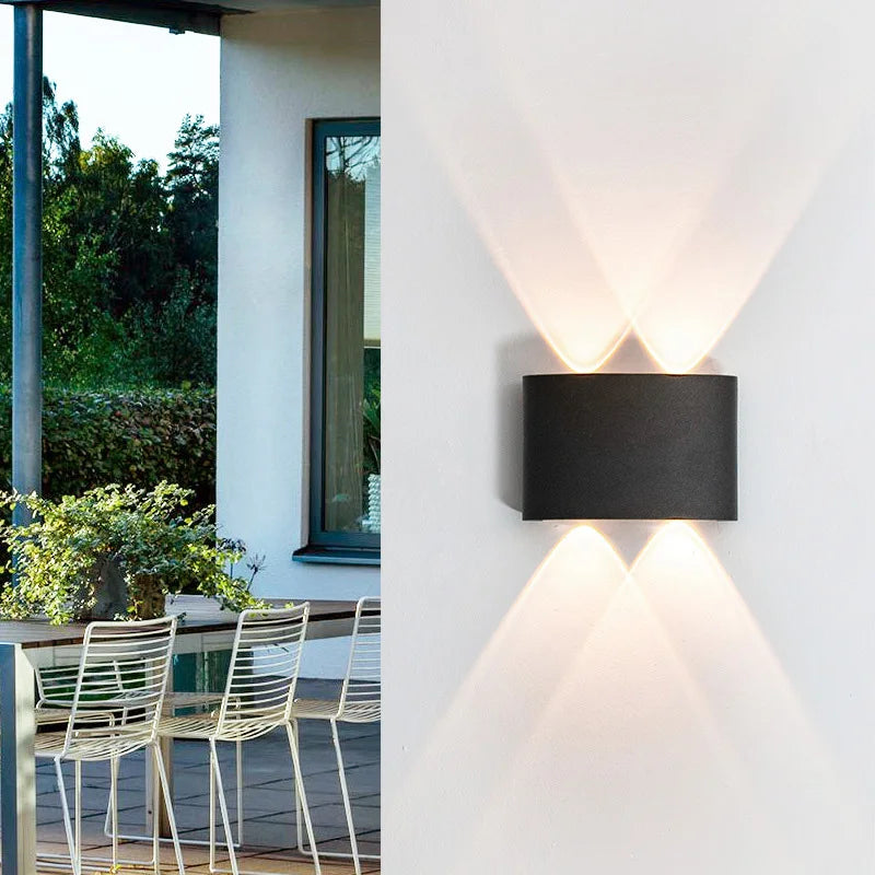 Modern style LED light source outdoor waterproof IP65 plastic garden lighting indoor bedroom living room staircase wall lamp