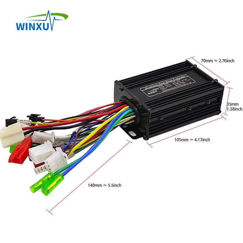 36V 48V 350W 18A E-Scooter Brushless Motor Sine Wave Controller LCD Speed Display Throttle for Electric Bicycle Scooter Tricycle