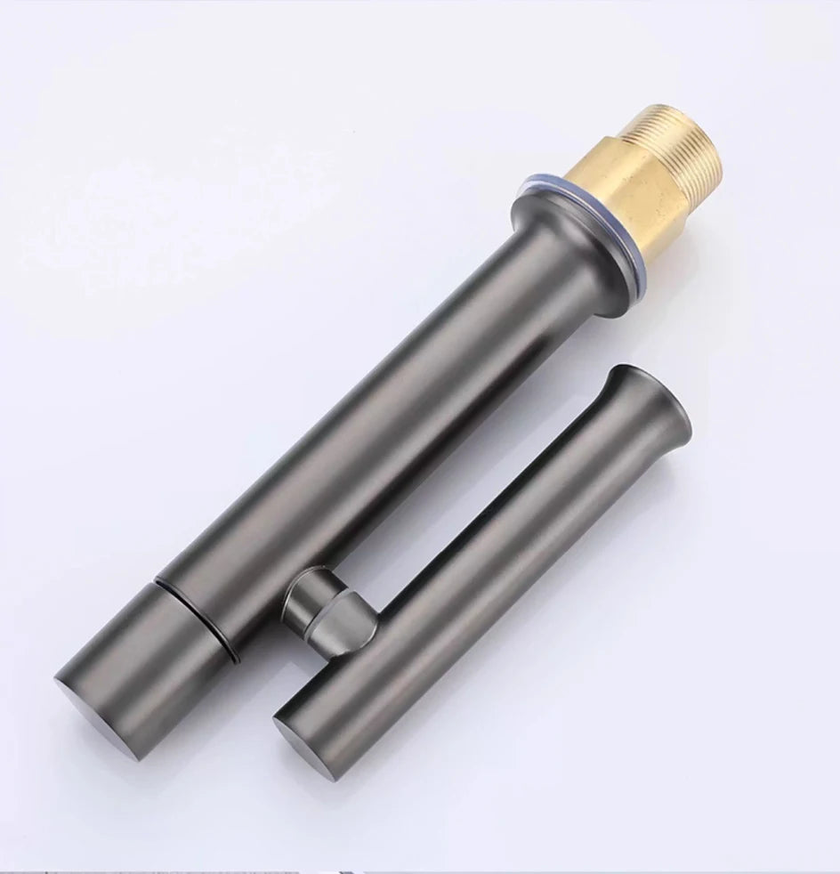 Bathroom Faucets Stainless Steel 304 Brushed Gold Basin Mixer Sink Faucet Gourmet Washbasin Tapware Hot Cold Water Tap Grey