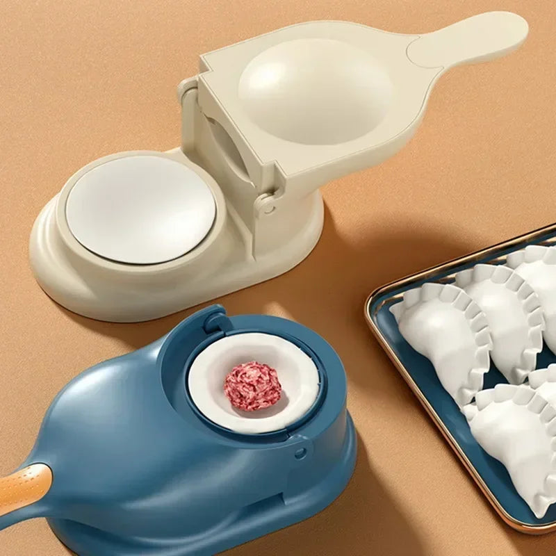2 in1 Dumpling Maker DIY Kit Wrapper Presser Dough Pressing Ideal for Home Cooking Dough Skin Molder Machine Kitchen Gadgets