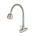 Wall Mounted Stainless Steel Single Cold Water Faucet Universal Rotation for Garden Balcony Washbasin Mop Pool Outdoor Use