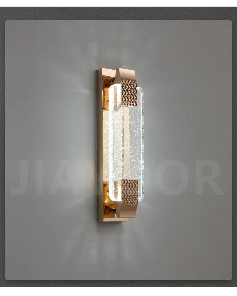Luxury Wall Lamp Modern Gold Black LED Lamp TV Background Light Bedroom Bedside Living Room Decoration Indoor Light Bedside Lamp