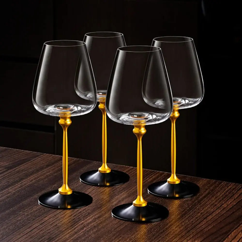 Advanced Clear Rotating Glass Wine Glasses 500ml Thickened Base Crystal Goblet Ergonomic Holder Wine Decanter Glass Cup Whiskey