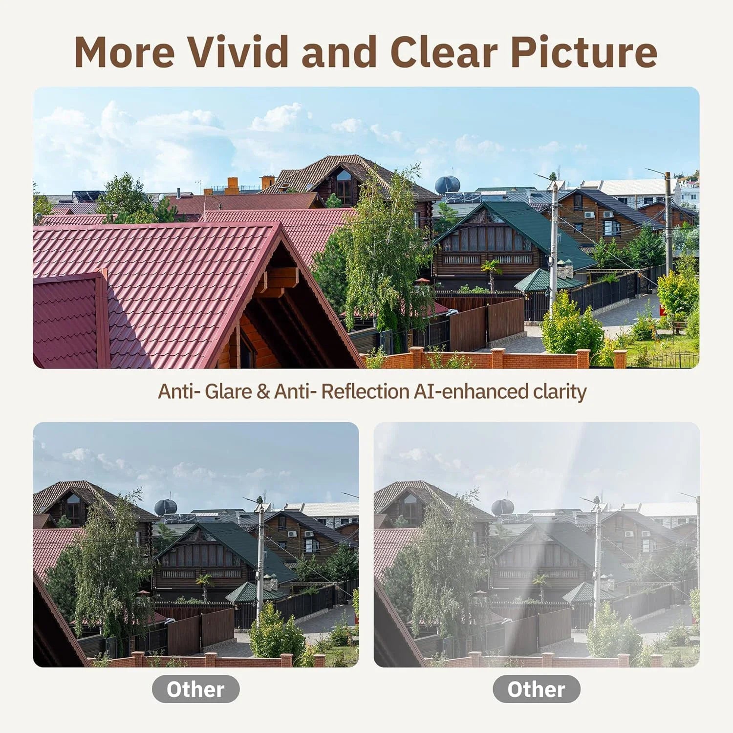 Window Camera Replaces Outdoor Cameras 2.4/5GHz WiFi Camera 3MP Resolution Full-Color Night Vision Through Window Mini Camera