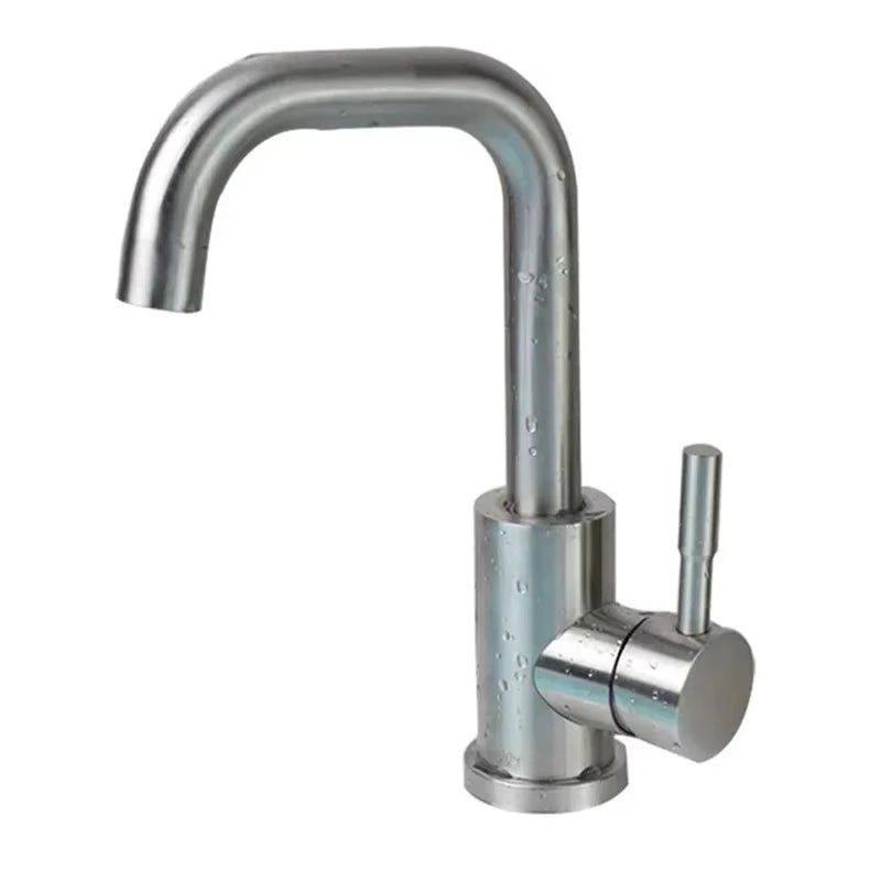 304 stainless steel bathroom basin faucet hot and cold wash mixer faucet 360 rotating sink faucet bathroom single handle faucet