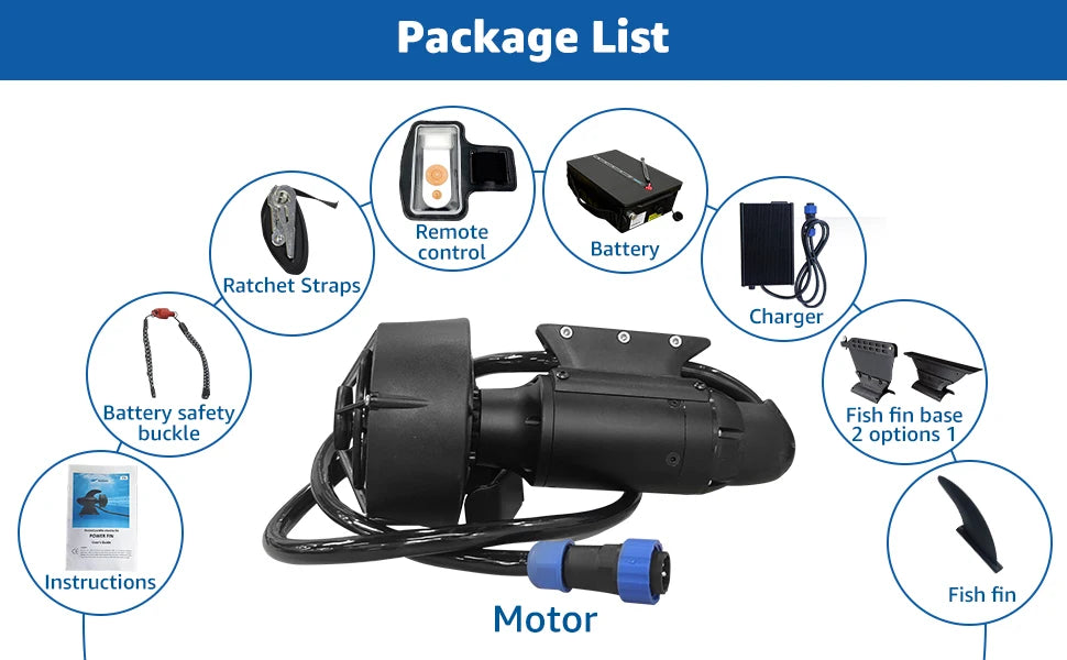 600W Electric Fin Underwater Motor for SUP Stand Up Paddle Board Surf Fishing Surfboard Propeller Electronic Fin