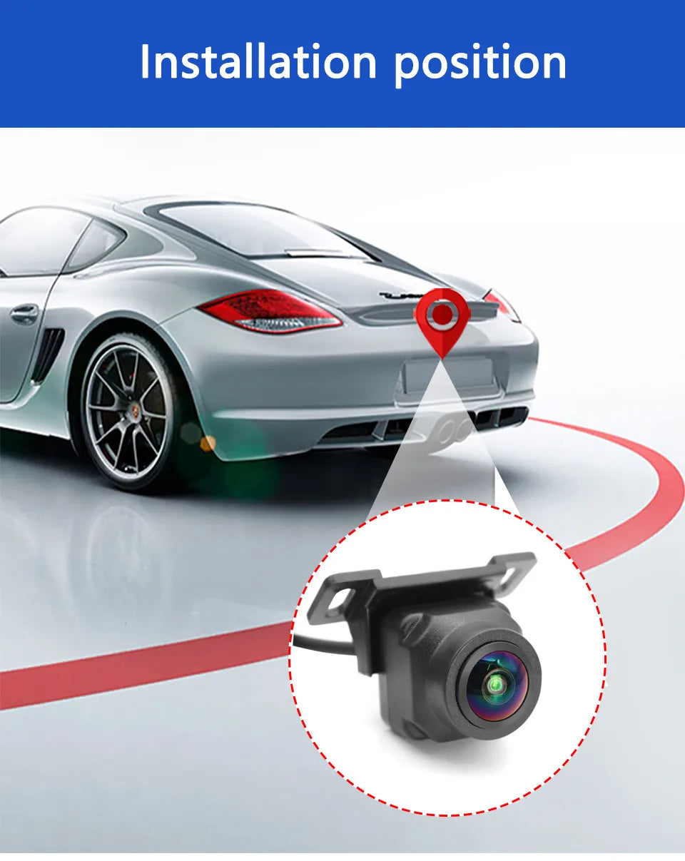 SMARTOUR ADAS AI Recognition AHD 1080P 180 Degree Fisheye Lens Intelligent Car Reversing Camera Sound Reminder Radar Monitoring