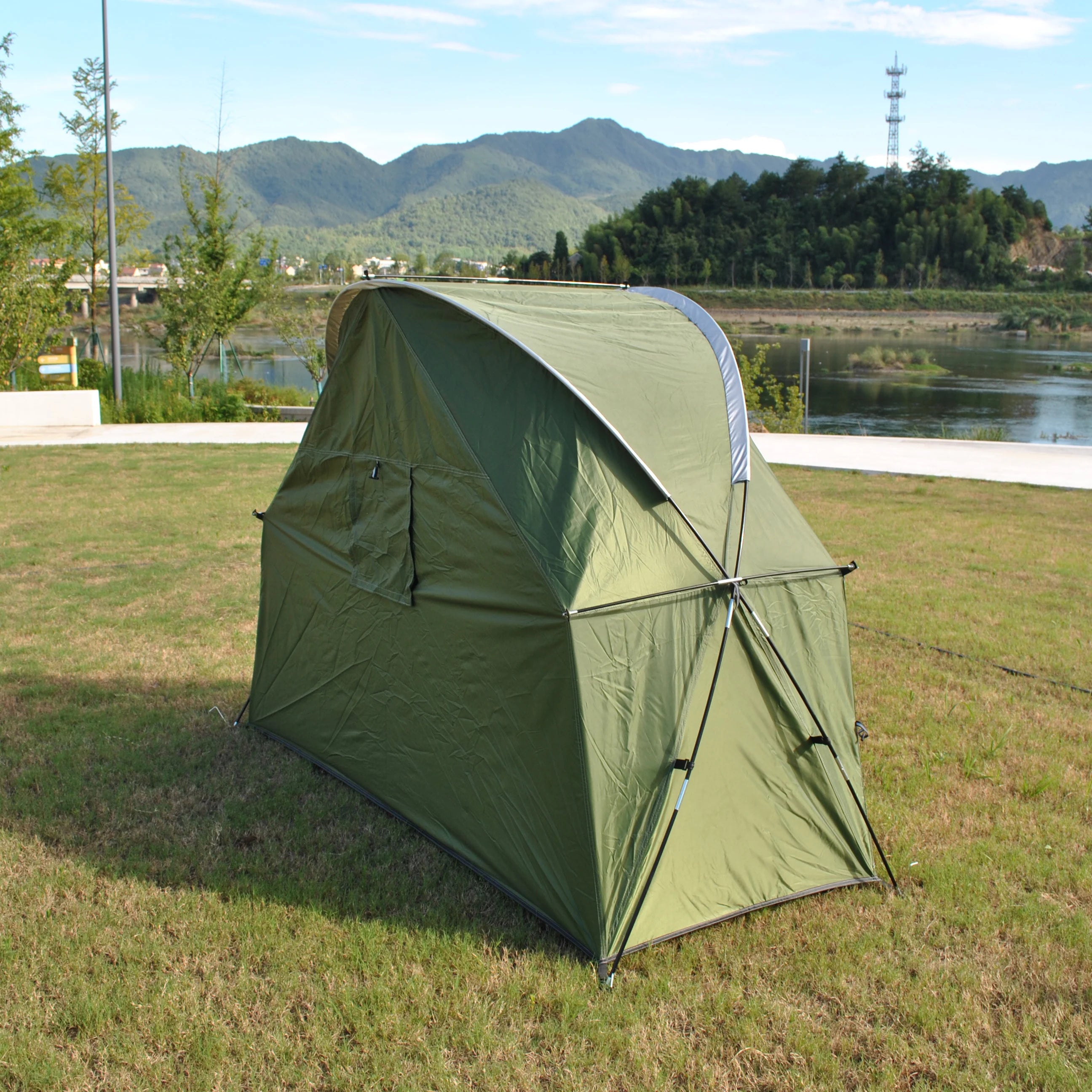 4-in-1 Camping Cot Tent, Backpacking 1 Person Camping Tent, Tent Cot Folding Off the Ground Tent,Fishing Tent,Excluding bed