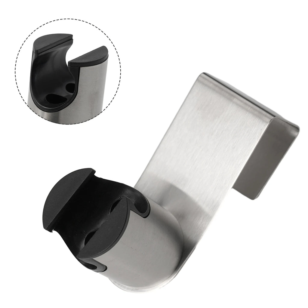 Bidet Sprayer Holder for Toilet Bathroom in Brushed Nickel Stainless Steel with Dual Mount Capability for Wand Use