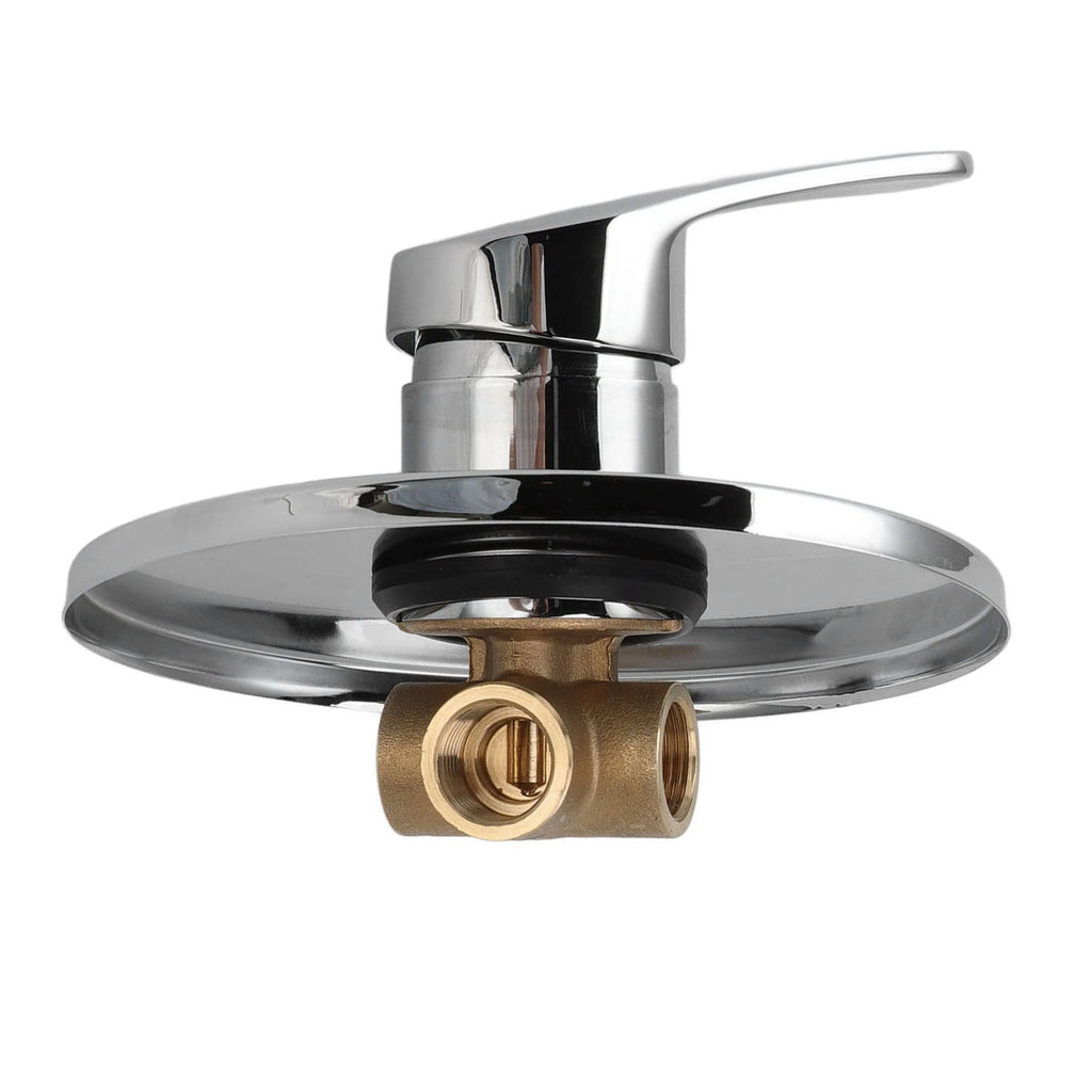 Wall Concealed Shower Faucet With Decorative Cover Hot Cold Water Tap Rust Proof Wall Mounted Mixer Faucet for Home Hotel