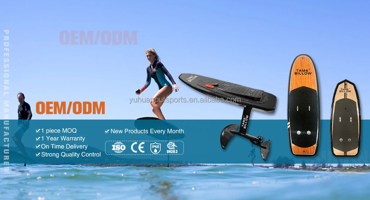 CE Certified Electric Efoil Surfboard,Powered Hydrofoil Surf Board, with Battery & Motor,Factory Direct Water Sports Equipment