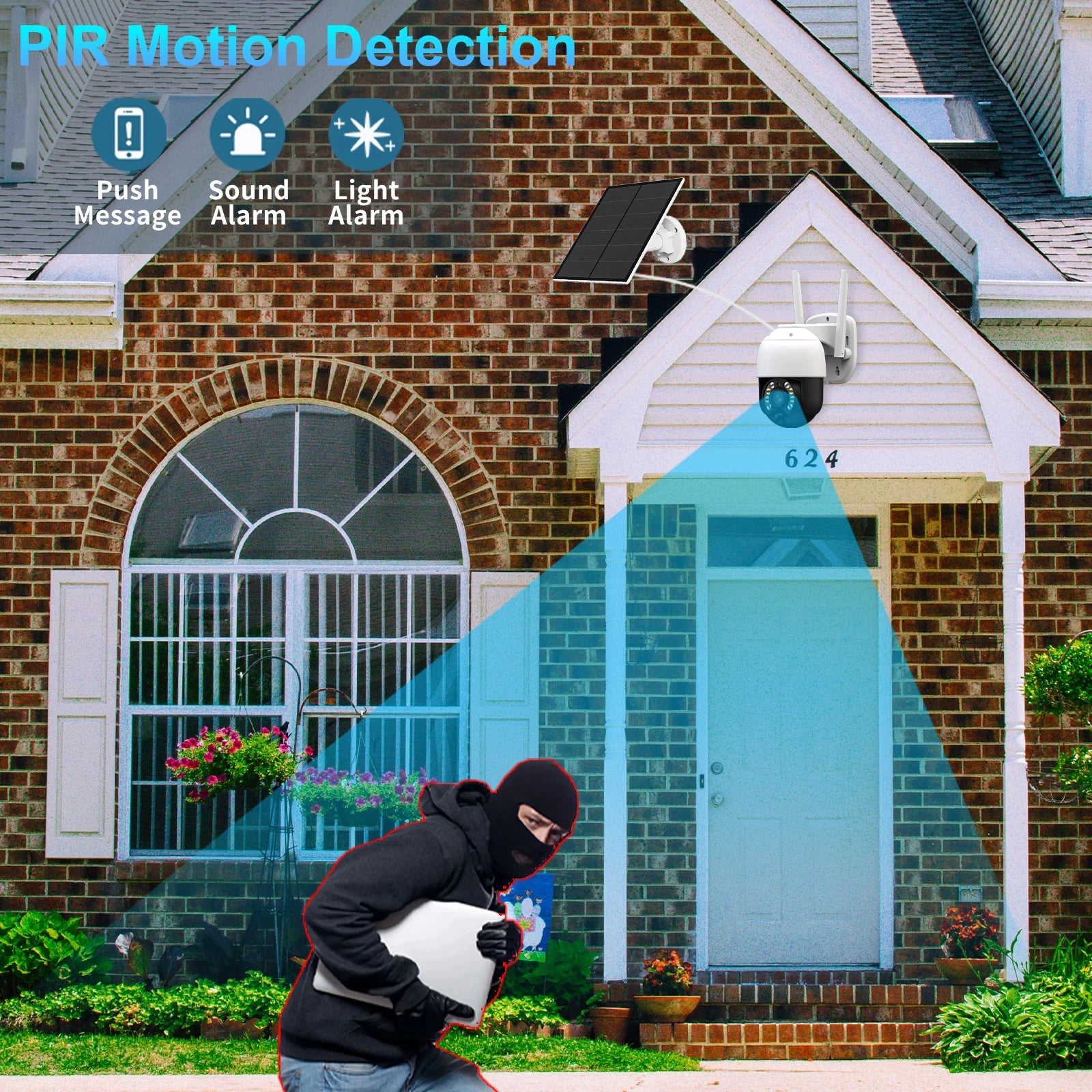 CCTV Solar Camera  Outdoor  Night Vision Recording Security Solar Camera