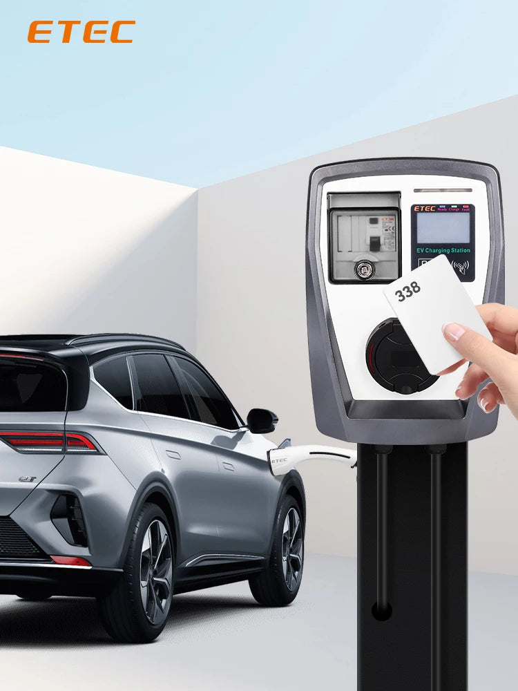ETEC with socket Electric vehicle Type 2 plug 22kW 32A three-phase Modbus home electric vehicle charging pile EKEC1.