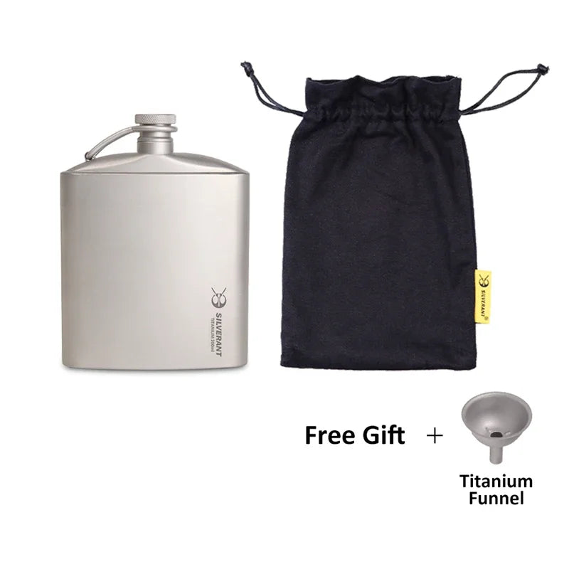 Pure Titanium Water Wine Coffee Tea Bottles Flasks Cans Portable Outdoor Camping Gear EDC Tools