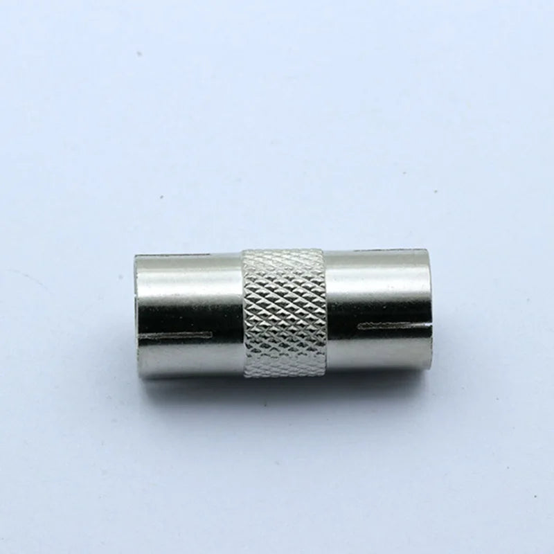 2PCS TV Female to Female Male Adapter TV Cable Dual-Pass Straight TV Male to TV Male For Antenna