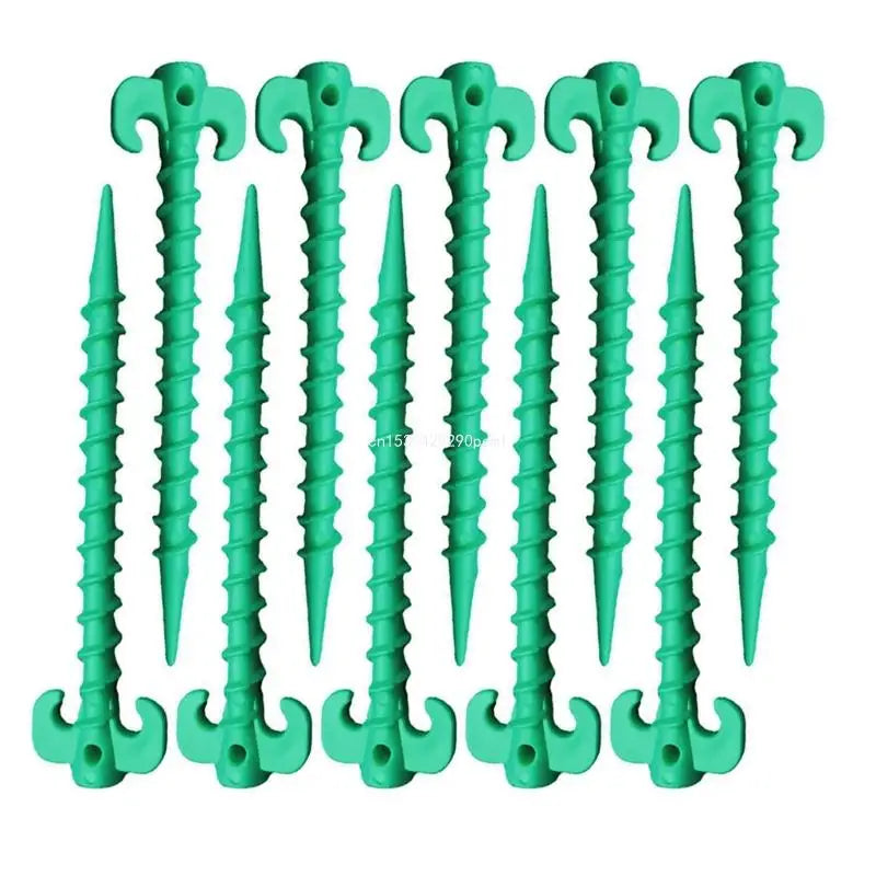 10Pcs Camping Tent Stakes Tent Heavy Duty Tent Nails Plastic Screw Tent Pegs for Fixing Camping Tent Rain Tarps Outdoors