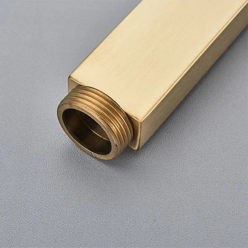 30/40cm Square Round Extension Tube For Bathroom Shower Faucet Black General Interface Extension Tubes Extend Pipe