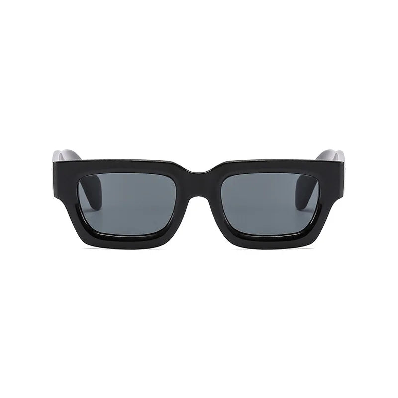 SHONEMES Square Sunglasses Stylish Men Women Thick Frame Shades Outdoor UV400 Sun Glasses Brown Black Orange for Unisex