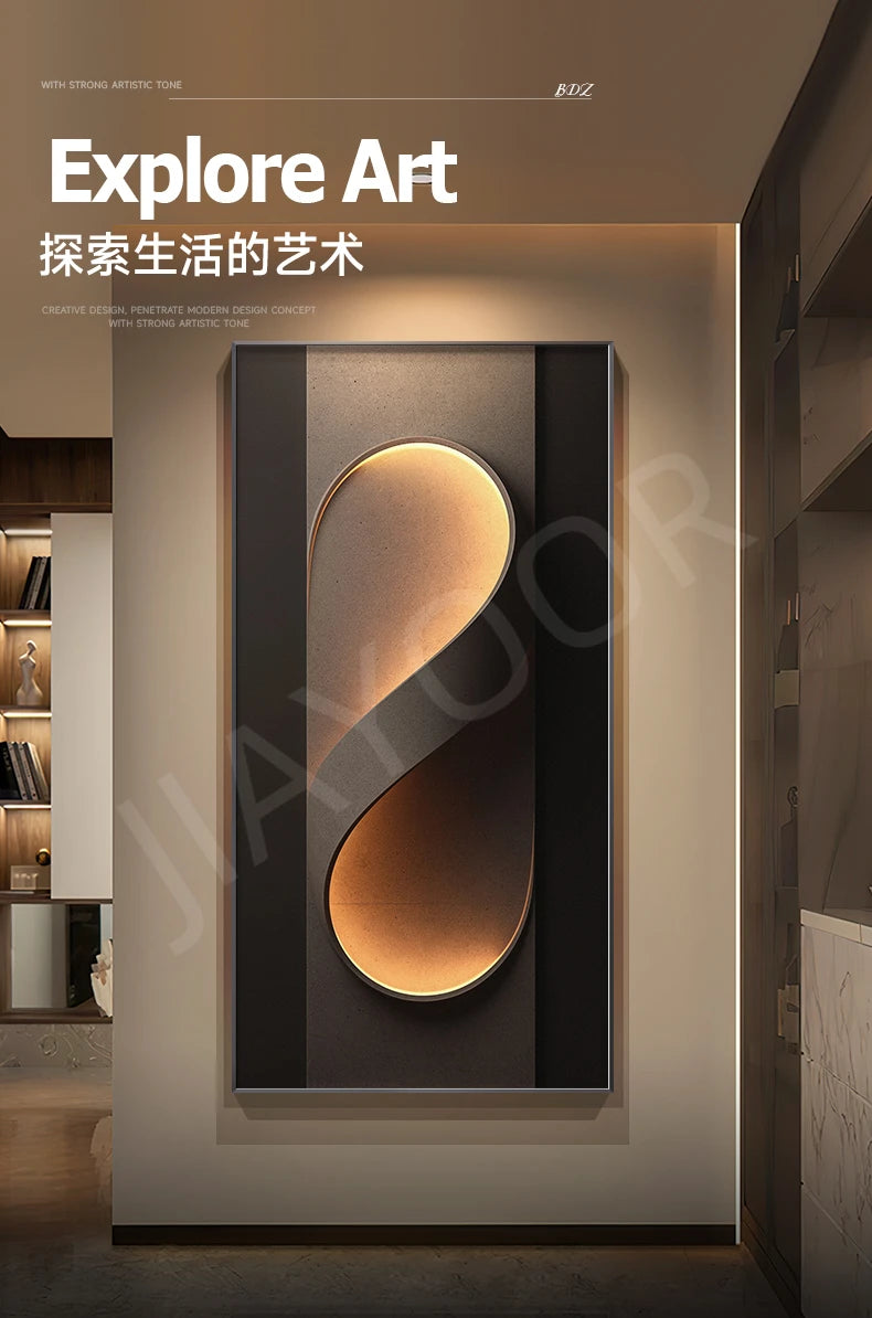 Luxury LED Wall Lamp Living Room Background Corridor Hotel Home Decoration High-end Luster Hanging Painting Modern Mural Light