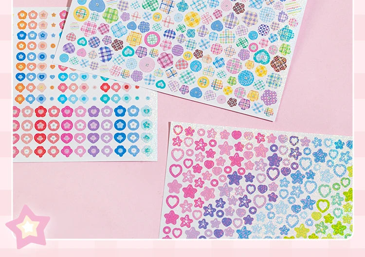 2 Types, 20 Sheets Per Pack, Star Date Series, Star Creative Sticker Book, Handbook, DIY Scrapbook, Picture Book C