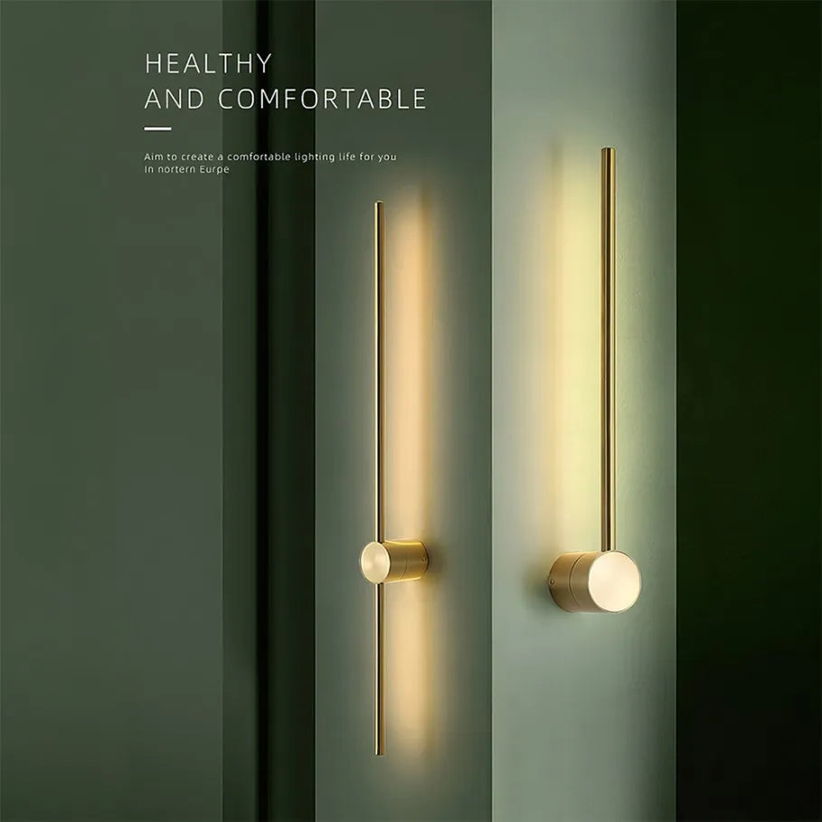2/1 PCS Modern Led Wall Lamp 350° Touch Switch Long Wall Light For Home Living Room Sofa Background Wall Sconce Lighting Fixture