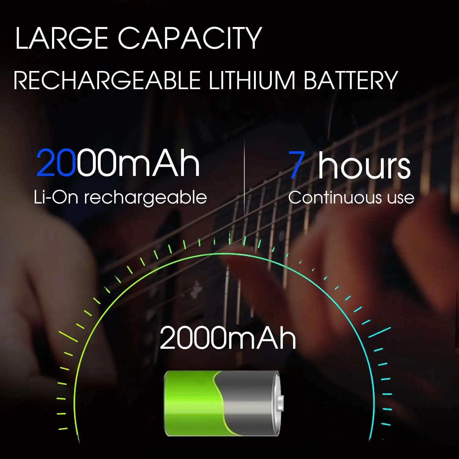 Aroma AG-04 Mini Electric Guitar Amp: Rechargeable Bluetooth Portable Amp (Clean/Overdrive, Headphone Jack)