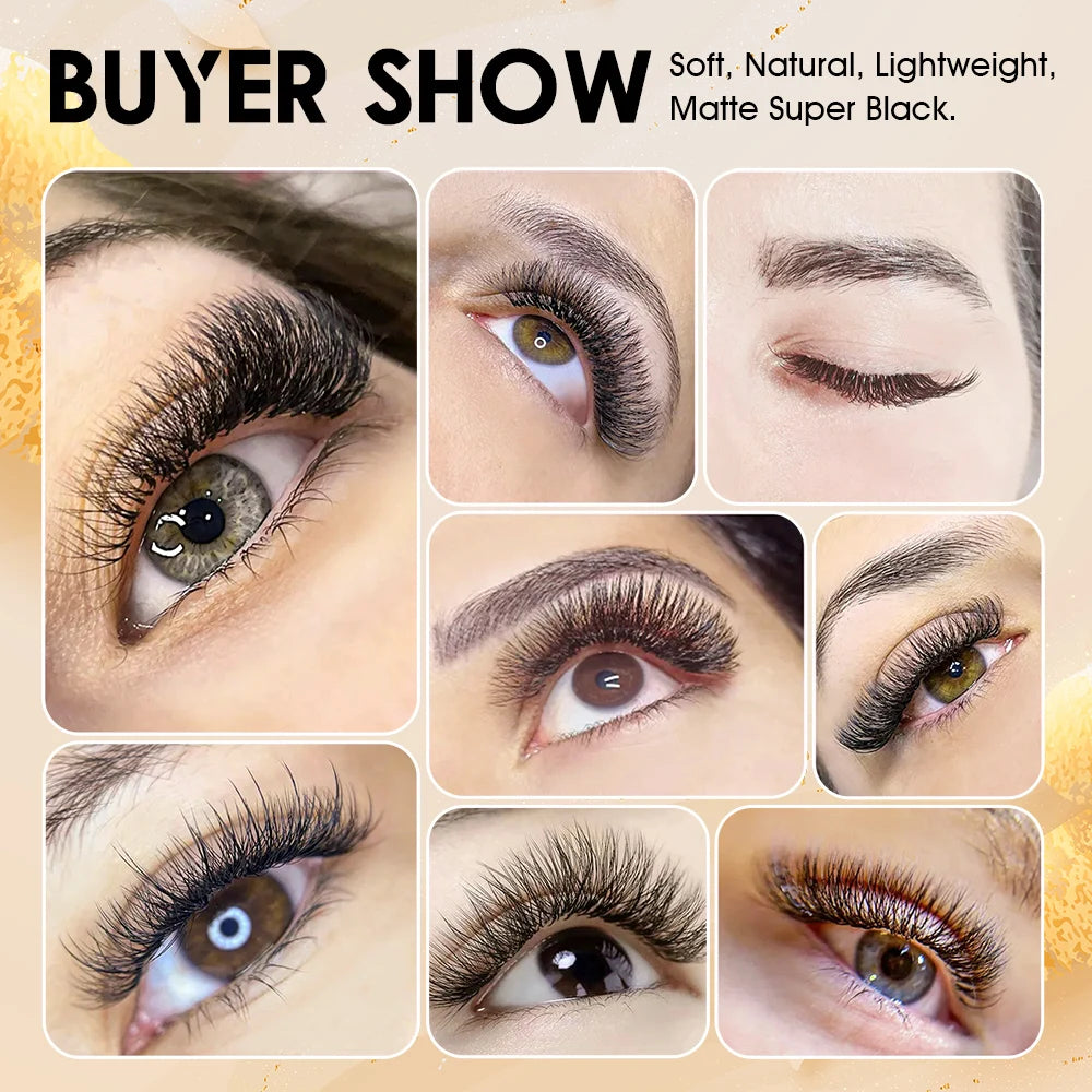 MASSCAKU 3D 6D 8D W Shape Lashes Global Wholesale Eyelash Clusters Easy Fan Volume Wispy Fake Lash Premium Dense Cilia Supplier