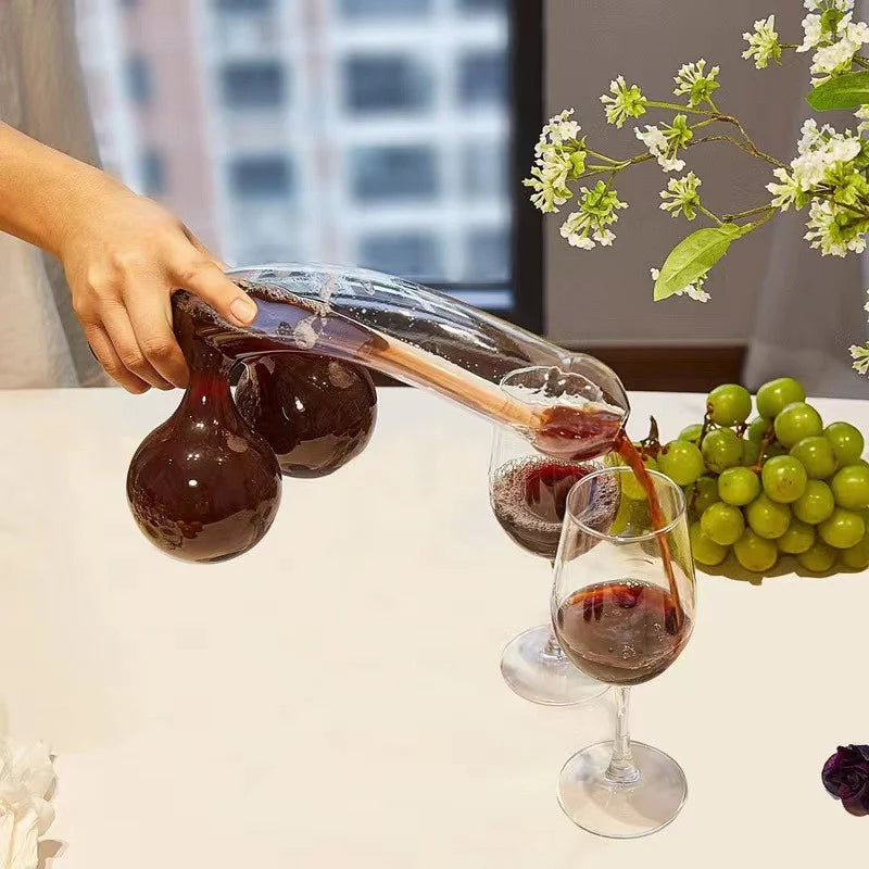 Creative Funny Wine Glasses with Lid Transparent Beverage Bottle Bar Party Whiskey Champagne Brandy Cocktail Glass Cup Decanter