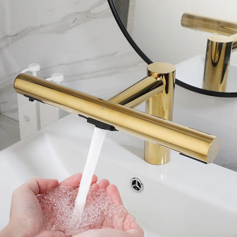 KEMAIDI Bathroom Faucets 3 in 1 Design Automatic Soap Dispenser Powerful Hand Washing Bathroom Hands Dryer Drying Machine Air