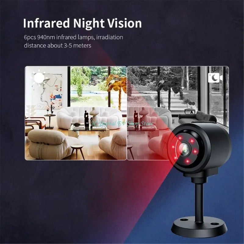 E74D Remote Access Security Camera Indoor Camera With Video Quality Intelligent Motions Alerts with APP Monitoring for Phone