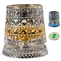 Luminous Rotating Whiskey Glass Elegant Whiskeys Cup Crystal Glass Drinkware for Parties for Cocktail Party Drinking Glass 1pcs