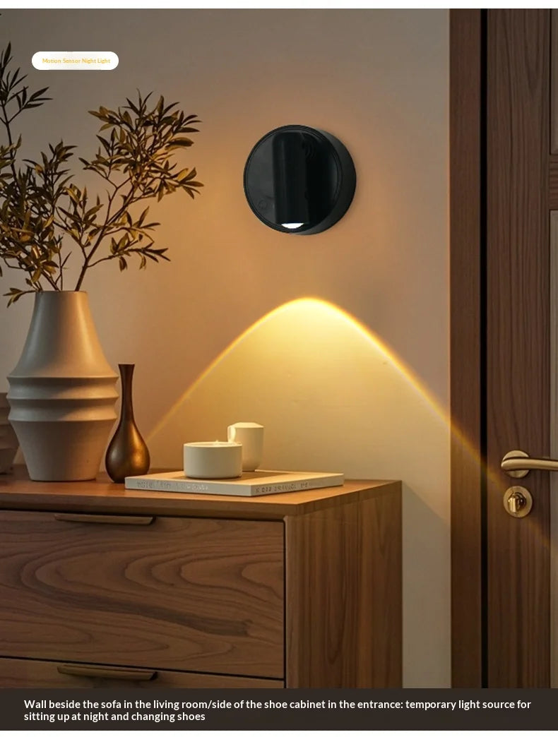 LED Light Magnetic Rechargeable Wall light Spotlight Wireless No Punch Reading Light With Touch Switch Dimmable Bedside Lamp