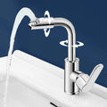 Cold Hot Mixer Tap Bathroom Chrome Plated Durable Faucet Polished Silver Swivel Basin Sink Tap Zinc Alloy Body