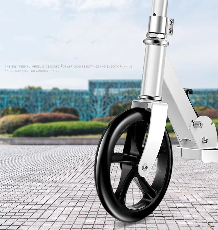 Foldable Scooter for Kid Teen Adult Adult Scooter All Iron 200mm Big Wheel Scooter City To Work Scooter Campus Foot Scooter