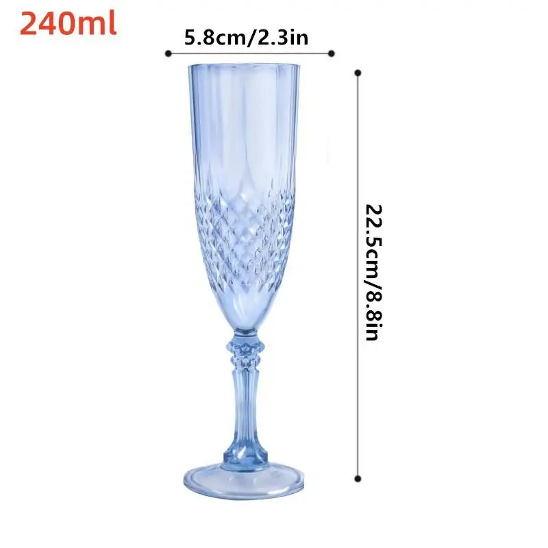 1 Pcs Champagne Goblet High Legged Wine Glasses Cocktail Red Wine Brandy Glasses Drinkware Party Bar Wedding Gift Transparent