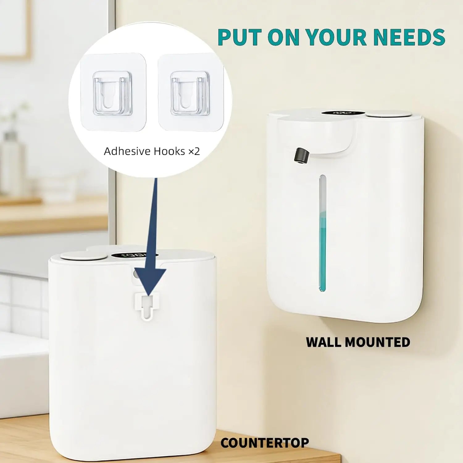 500ML Large Capacity HD Display 9-Gears Adjustable Foam/Liquid Control Automatic Sensor Soap Dispenser Portable Hand Wash Bottle