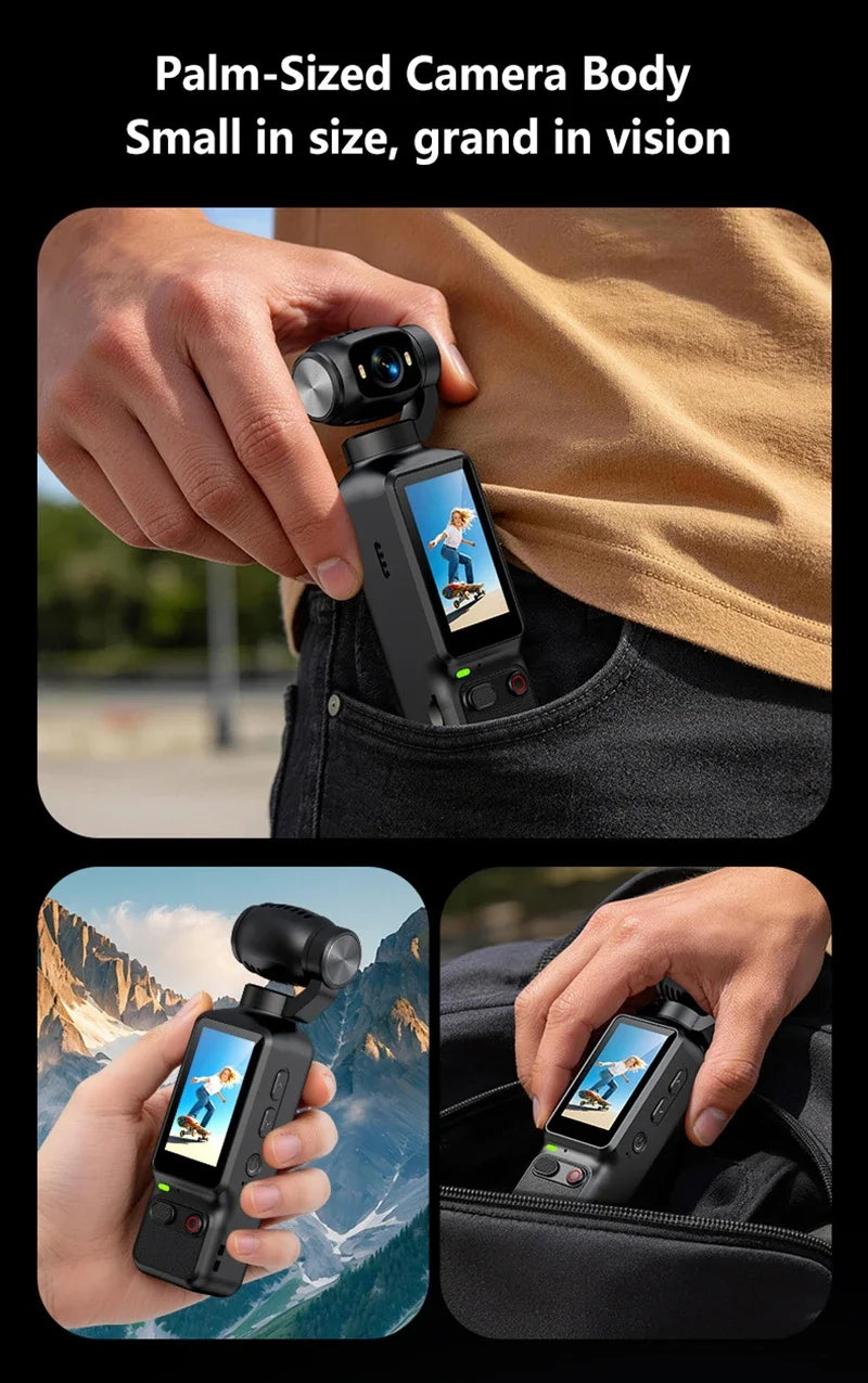 Lenovo HD 4K Action Camera 180° Rotatable Video Recording Entry Portable Action Camera For Vlog YouTube Tiktok Girls Record Life