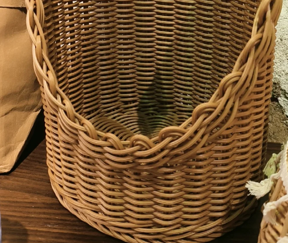 Anti-rust Iron Basket Woven Baguette Basket Cake Shop European Rattan Baking Baskets Baguette  Organizador Organizer Органайзери