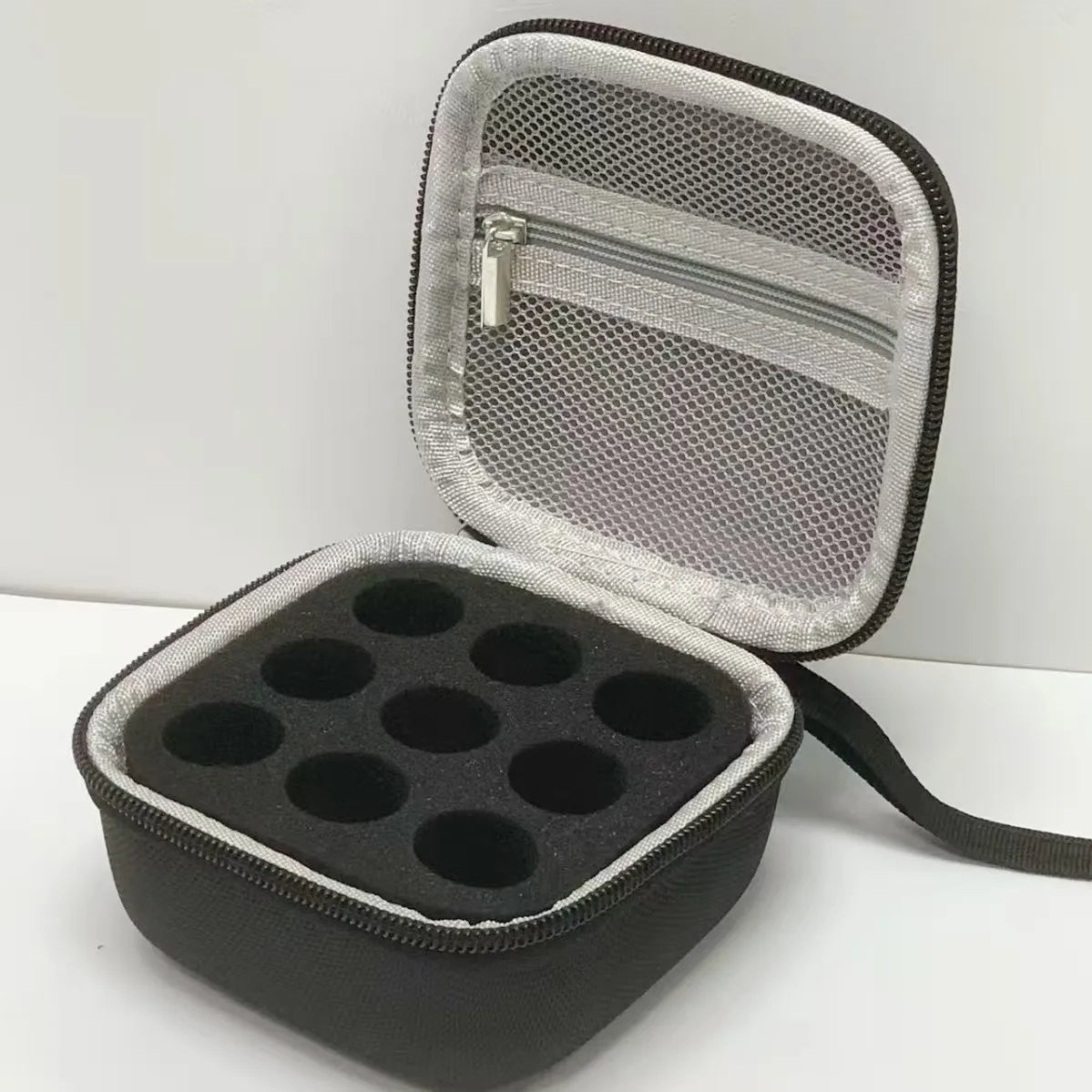 1pc Handheld peptide case insulin vial holder 9 slots for standard 3/5/10ml vial,foam protective, sale case only