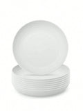 4/8/12pcs Reusable dessert plates, dishwasher and microwave safe, suitable for home kitchens, parties, picnics and camping