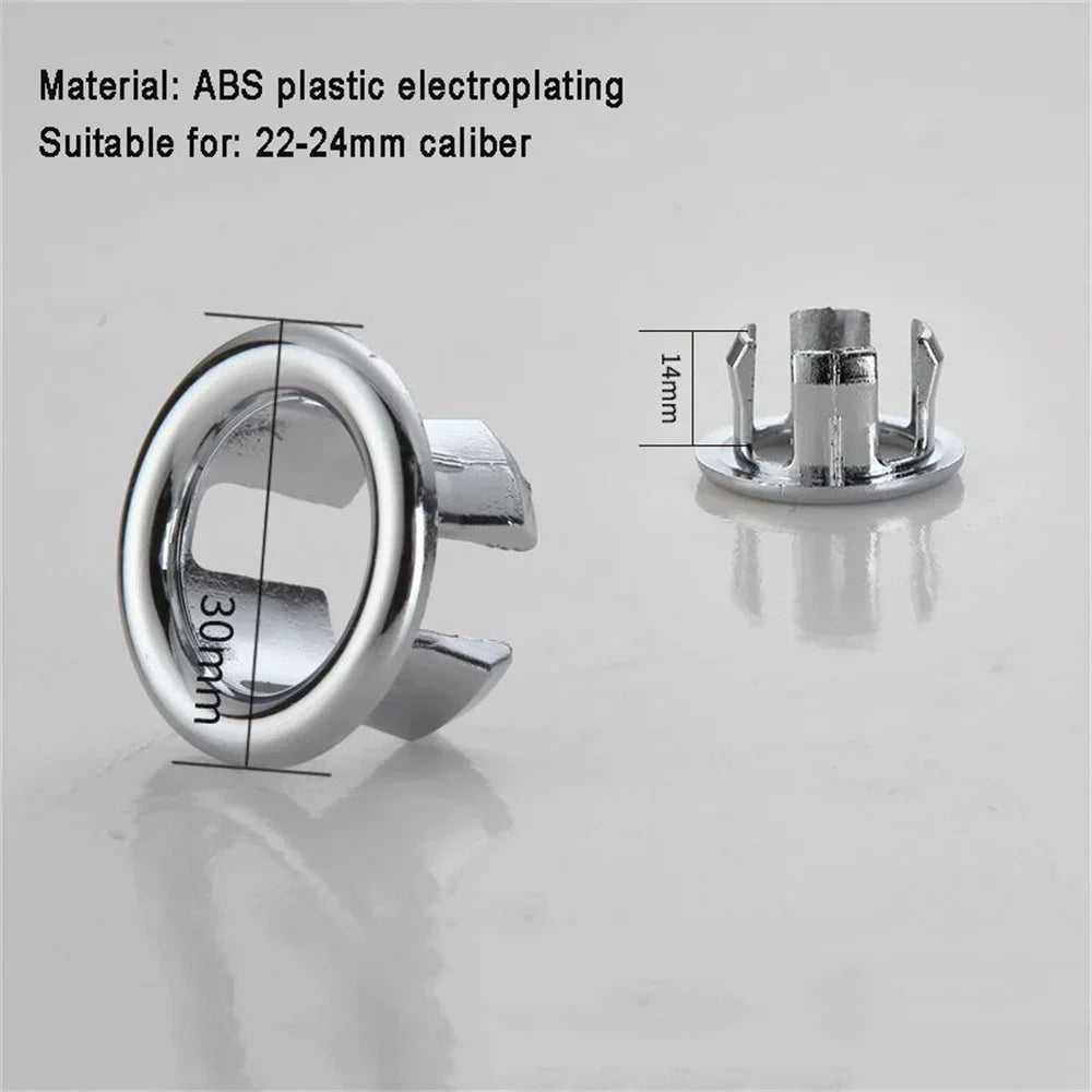 2pcs Bathroom Sink Hole Cover Basin Trim Cap Cover Electroplated Overflow Ring Bathtub Accessory 22-24mm  lavabo accessories