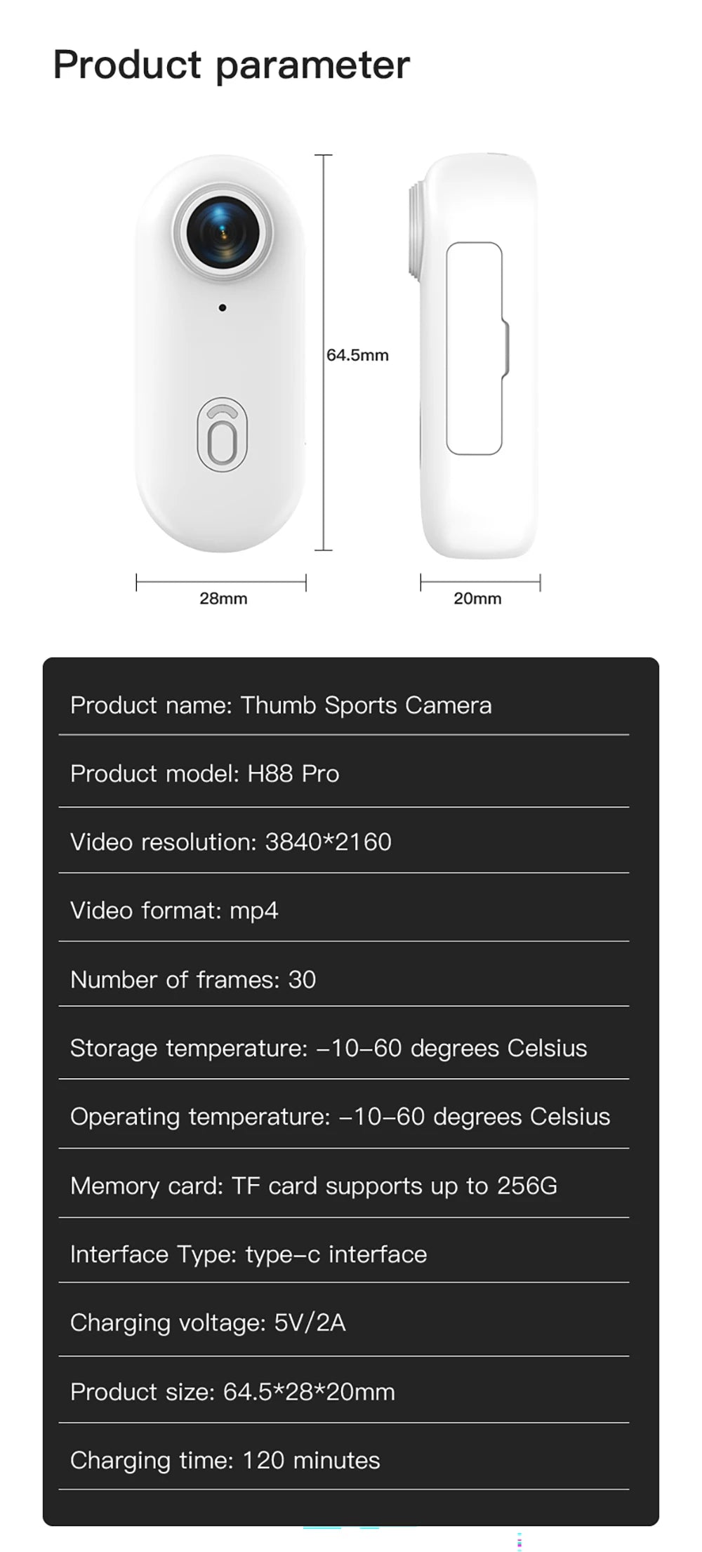 4K HD Motorcycle Mini Recorder Finger WIFI Action Camera Lightweight POV Motorcycle Road Sport Cam Bicycle Vlog Pet Body Camera