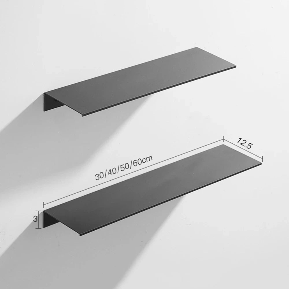30/40/50CM Bathroom Shelf Aluminum Floating Shelves for Wall Mounted Shower Organiser Kitchen Storage Rack Bathroom Accessories