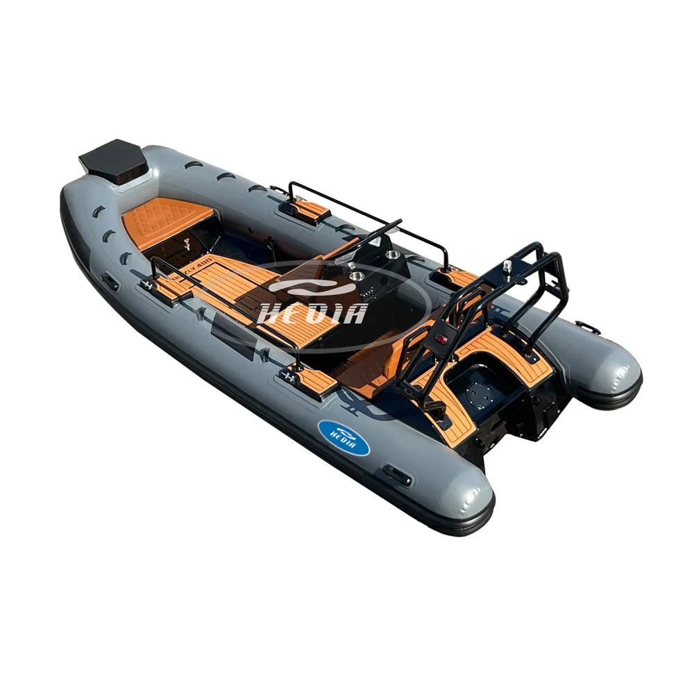 High-end 480 Aluminium Rib Inflatable Rigid Boat with Outboard Engine 1.2mm 8-Person for Fishing Lake Sports and Rowing
